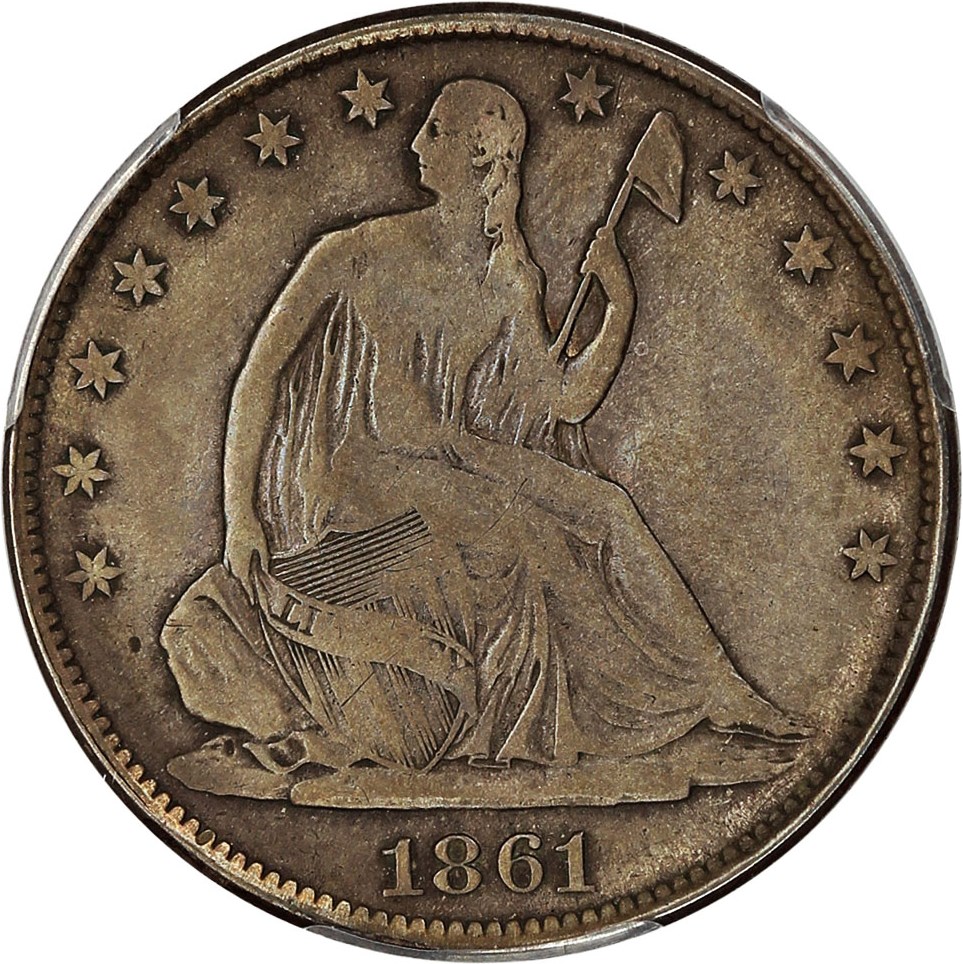 image for: 1861 Confederate States of America 50c PCGS MS62 (Restrike)