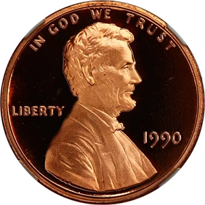 image for: 1990 No S 1c NGC Proof 69 RD UCAM