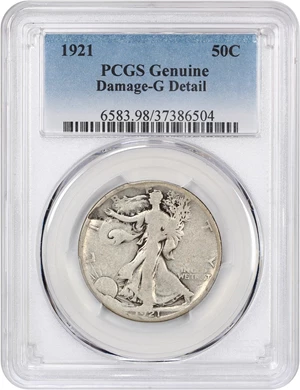 image for: 1921 50c PCGS Good Details (Damage)