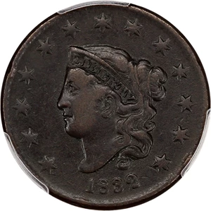 image for: 1832 1c PCGS F15 (Large Letters)