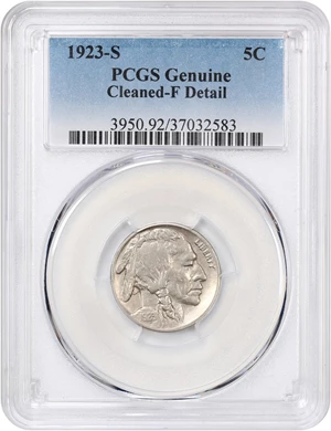 image for: 1923-S 5c PCGS Fine Details (Cleaned)