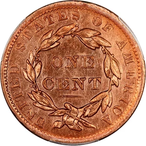 image for: 1837 1c PCGS AU Details (Head of 1838, Cleaned)