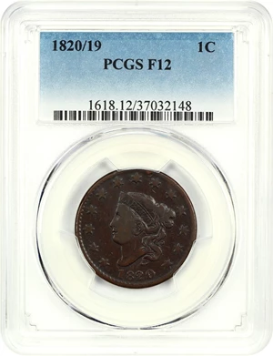 image for: 1820/19 1c PCGS F12