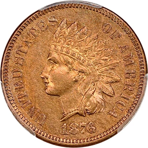 image for: 1876 1c PCGS AU Details (Cleaned)