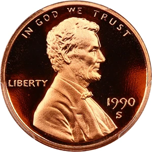 image for: 1990-S 1c PCGS Proof 70 RD DCAM