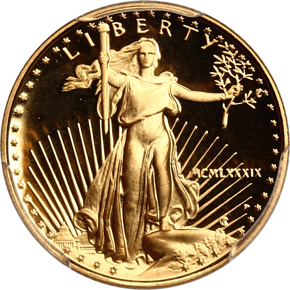 image for: 1989-P Gold Eagle $5 PCGS Proof 69 DCAM