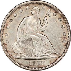 image for: 1867-S 50c NGC AU58