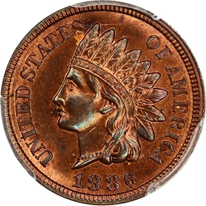 image for: 1886 1c PCGS MS64 RB (Type 2)