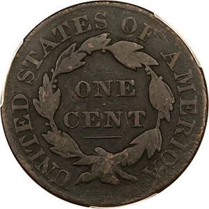 image for: 1829 1c PCGS VG Details (Large Letters, Environmental Damage)