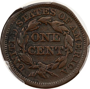 image for: 1847 1c PCGS Fine Details (Edge Damaged)