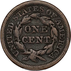 image for: 1846 1c PCGS Fine Details (Tall Date, Damage)