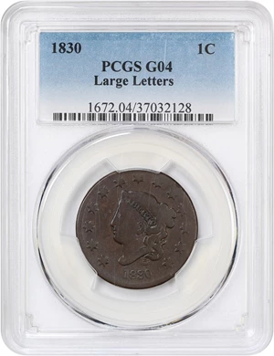 image for: 1830 1c PCGS Good-04 (Large Letters)