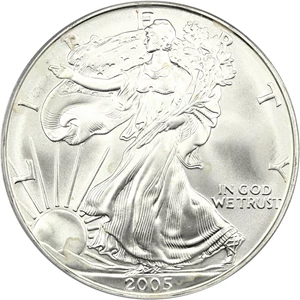 image for: 2005 Silver Eagle $1 PCGS MS69