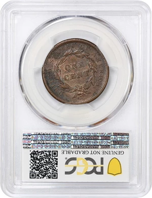 image for: 1840 1c PCGS XF Details (Large Date, Environmental Damage)