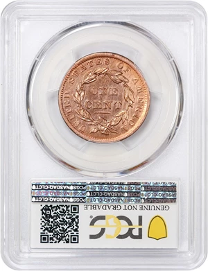 image for: 1837 1c PCGS AU Details (Head of 1838, Cleaned)