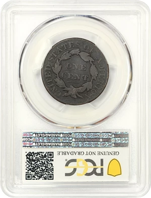 image for: 1829 1c PCGS VG Details (Large Letters, Environmental Damage)