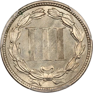 image for: 1873 3CN PCGS MS66 (Open 3)
