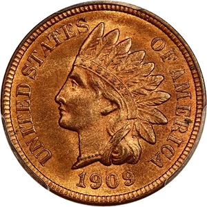 image for: 1909-S Indian 1c PCGS MS66 RD