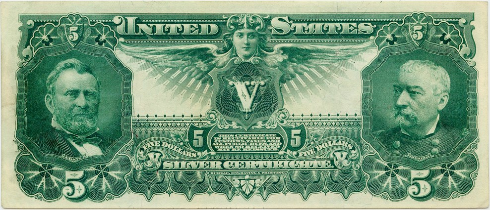 image for: FR. 269 1896 $5 Silver Certificate PMG About Unc 53
