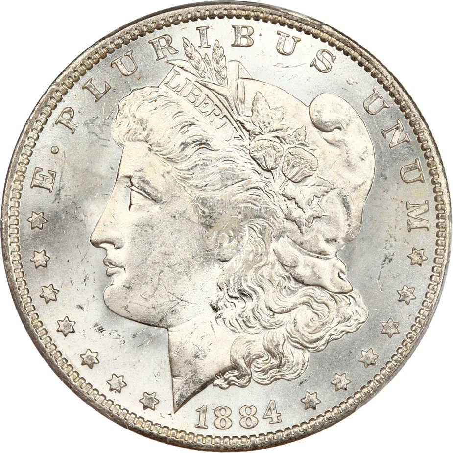 image for: 1884-O $1 PCGS MS64 (VAM-25 Date in Denticles)