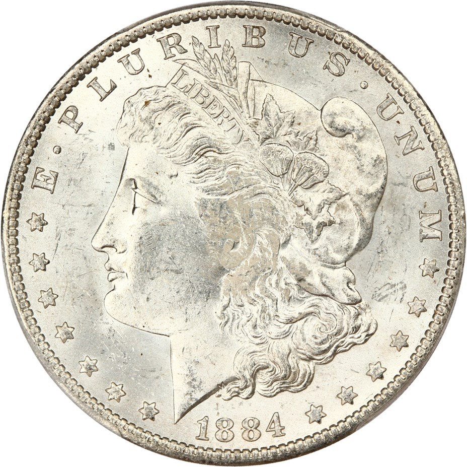 image for: 1884-O $1 PCGS MS63 (VAM-25 Date in Denticles)