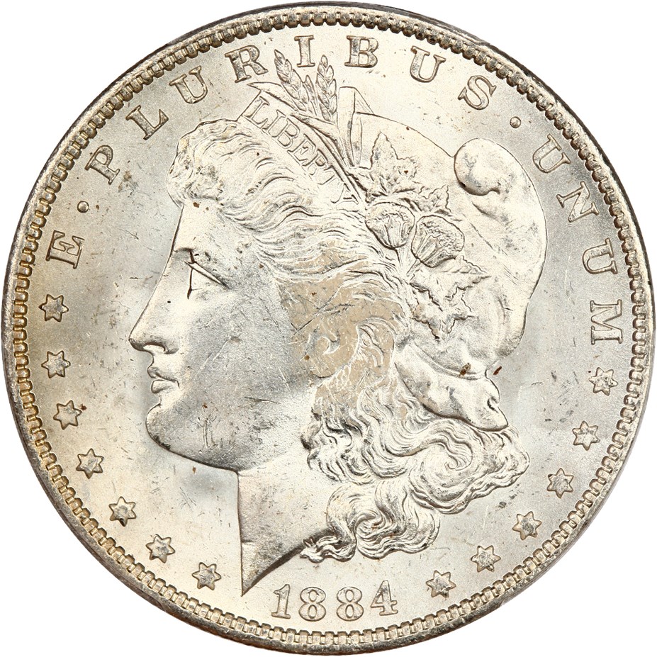 image for: 1884-O $1 PCGS MS63 (VAM-25 Date in Denticles)