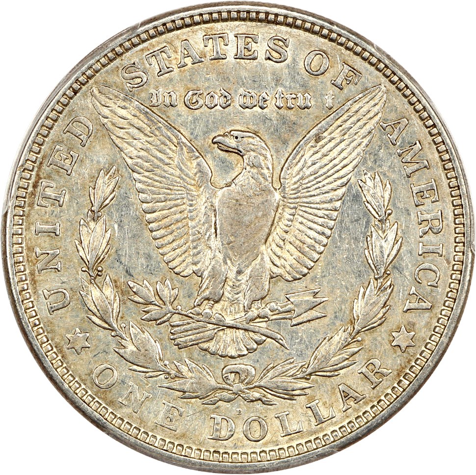 image for: 1921-D $1 PCGS AU50 (VAM-1A, TRU_T Variety)