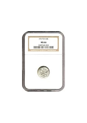 image for: 1917-D 10c NGC MS66