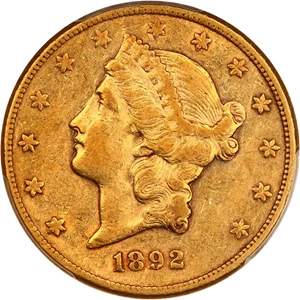 image for: 1892-CC $20 PCGS XF45
