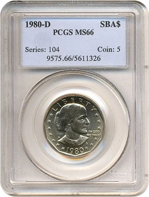 image for: 1980-D SBA$ PCGS MS66
