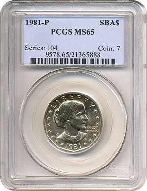 image for: 1981-P SBA$ PCGS MS65