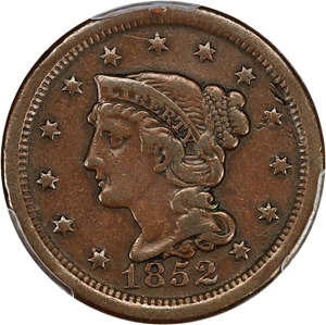 image for: 1852 1c PCGS VF Details (Scratch)