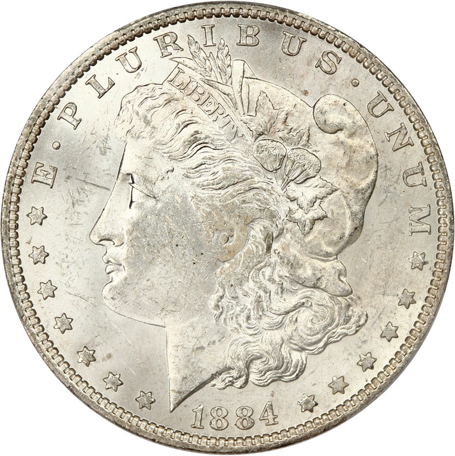 image for: 1884-O $1 PCGS MS62 (VAM-25 Date in Denticles)