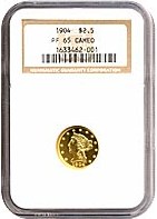 image for: 1904 $2 1/2  NGC Proof 65 Cameo