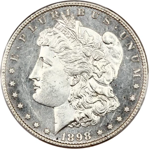 image for: 1898 $1 PCGS MS62 PL