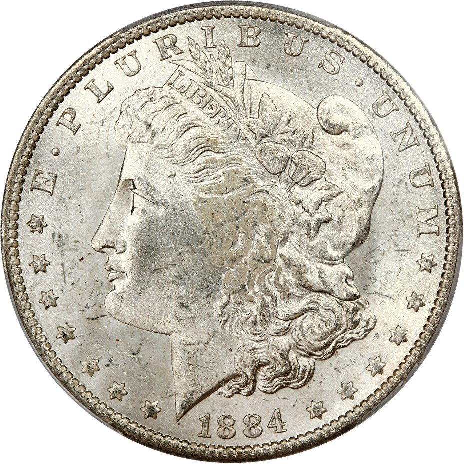 image for: 1884-O $1 PCGS MS62 (VAM-25 Date in Denticles)