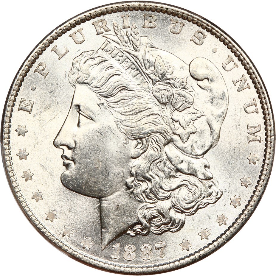 image for: 1887 $1 PCGS MS63 (VAM-5, Doubled Date)
