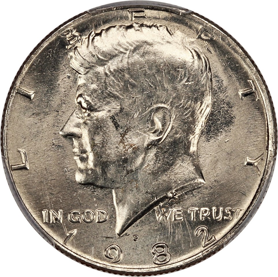 image for: 1982-P 50c PCGS MS64 (No FG, FS-901)