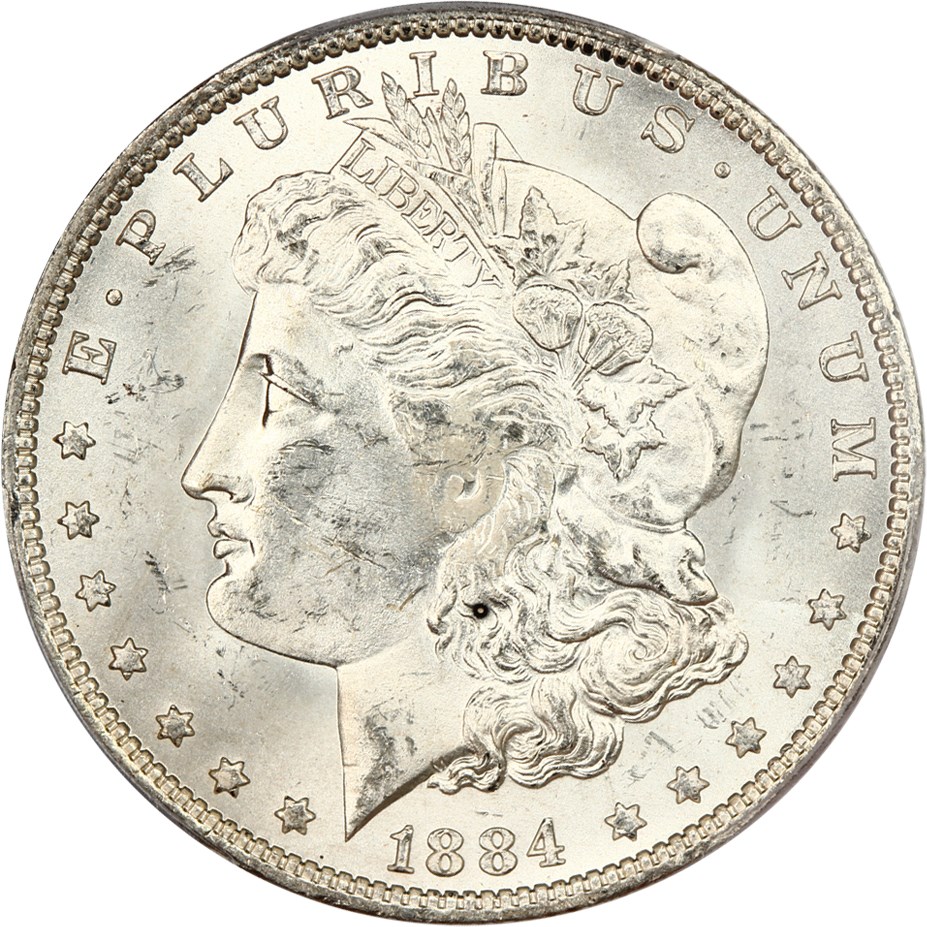 image for: 1884-O $1 PCGS MS63 (VAM-25 Date in Denticles)