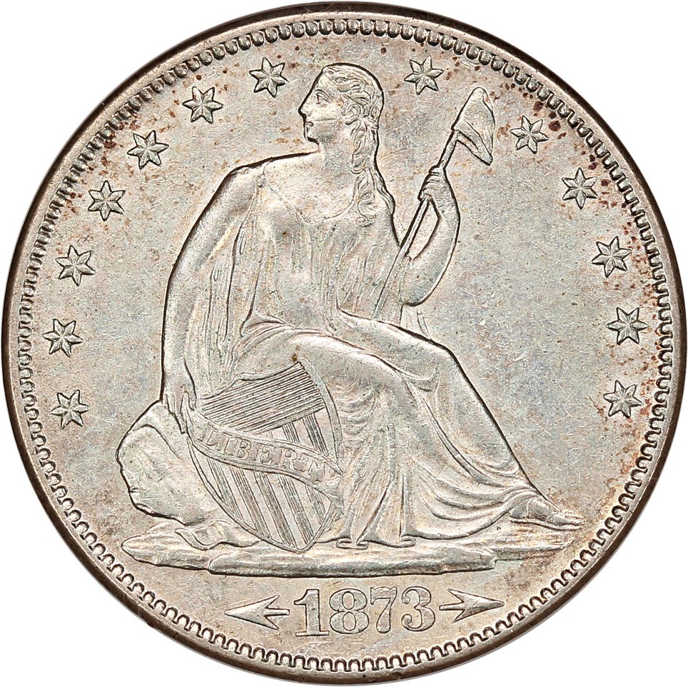 image for: 1873-S 50c NGC AU58 (Arrows)