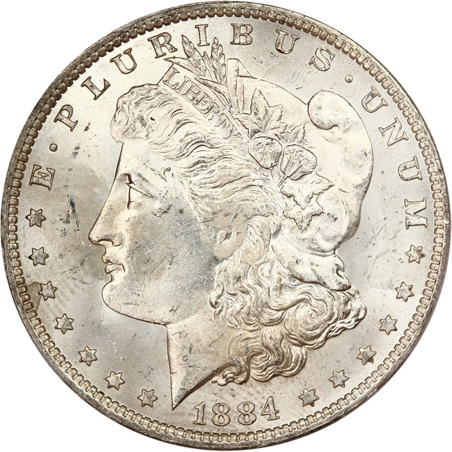 image for: 1884-O $1 PCGS MS63 (VAM-25 Date in Denticles)