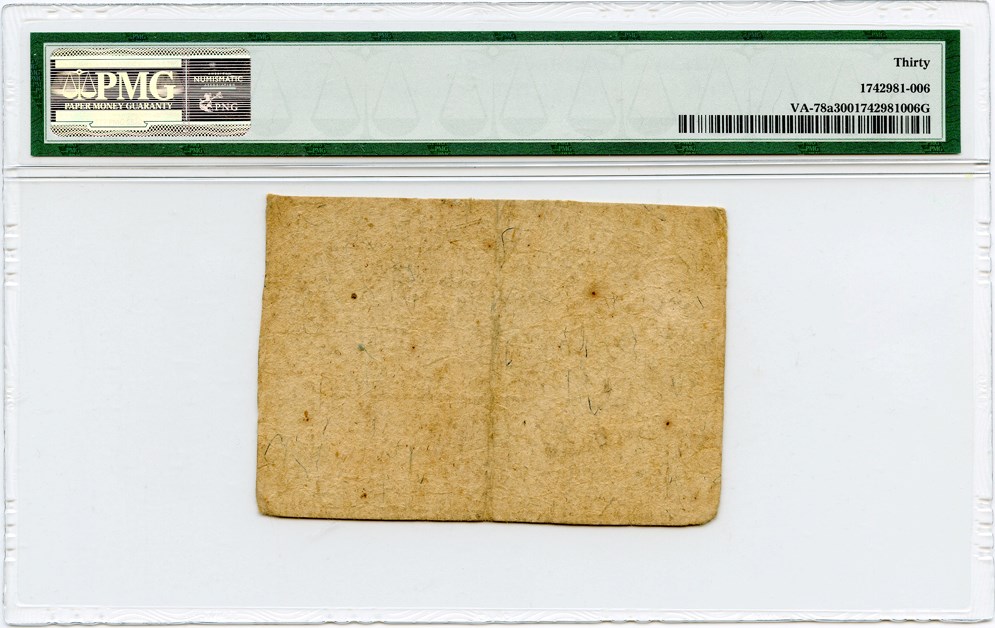 image for: Virginia FR. VA78a 2 Pounds July 17, 1775 PMG Very Fine 30