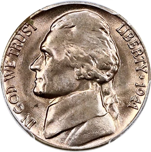 image for: 1941-D 5c PCGS MS65