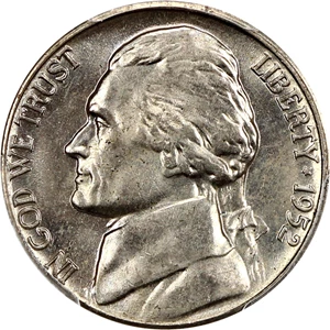 image for: 1952-D 5c PCGS MS65