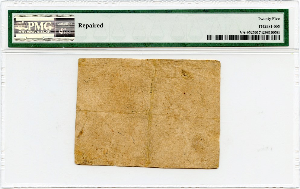 image for: Virginia FR. VA95 12s/6d May 6, 1776 PMG Very Fine 25 (Repaired)