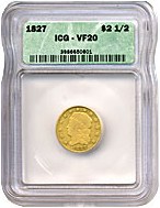 image for: 1827 $2 1/2  ICG VF20 