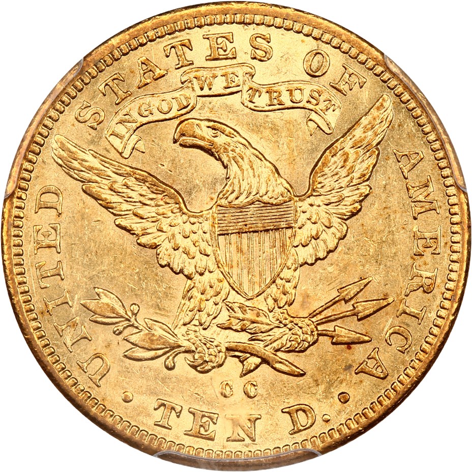 image for: 1884-CC $10 PCGS AU55
