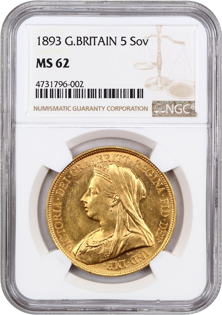 1893 G£5 MS (KM# 787                    ) thumbnail 3