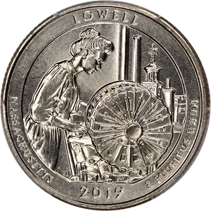 image for: 2019-W Lowell NP 25c PCGS MS65 (Early Find)