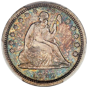image for: 1843 25c PCGS XF45
